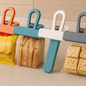 1 Large Food Storage Bag Clips for Kitchen Organization Airtight Seal Clips for Snacks and Bread Bags with Durable Spring