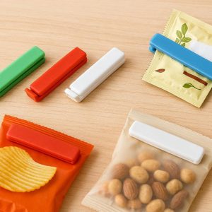 3 Small Plastic Bag Sealer Clips for Travel and Kitchen Use Portable Mini Food Storage Grips for Seasoning Packets and Snacks