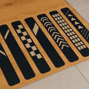 Modern Geometric Anti Slip Strips for Hardwood Floors and Tiles Decorative Non Slip Adhesive for Living Room and Kitchen Safety