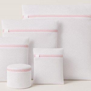 19 Set of Five Mesh Laundry Bags for Family Use Multiple Sizes for Sorting and Protecting Clothes in Washing Machine and Dryer