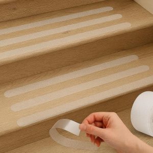 Clear Anti Slip Adhesive Strips for Stairs and Bathroom Safety Waterproof Non Slip Traction Tape for Indoor and Outdoor Use